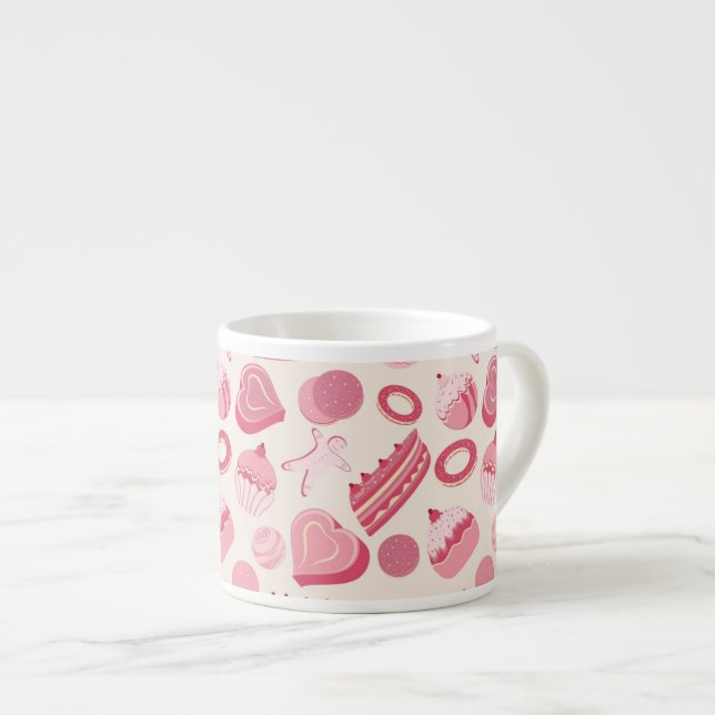 Chocolate and pastries pattern 2 espresso cup (Front Right)