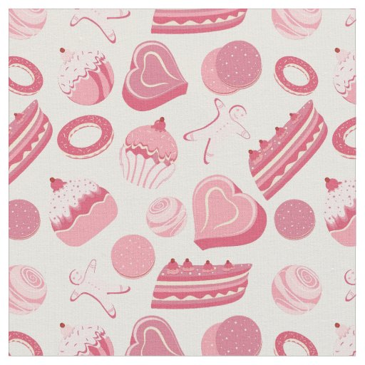 Chocolate and pastries pattern 2 fabric
