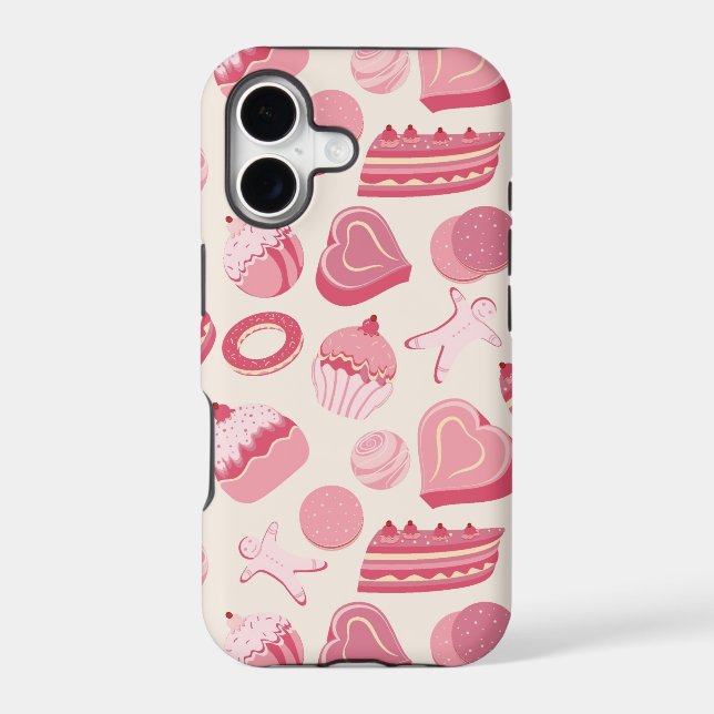 Chocolate and pastries pattern 2 iphone case (Back)