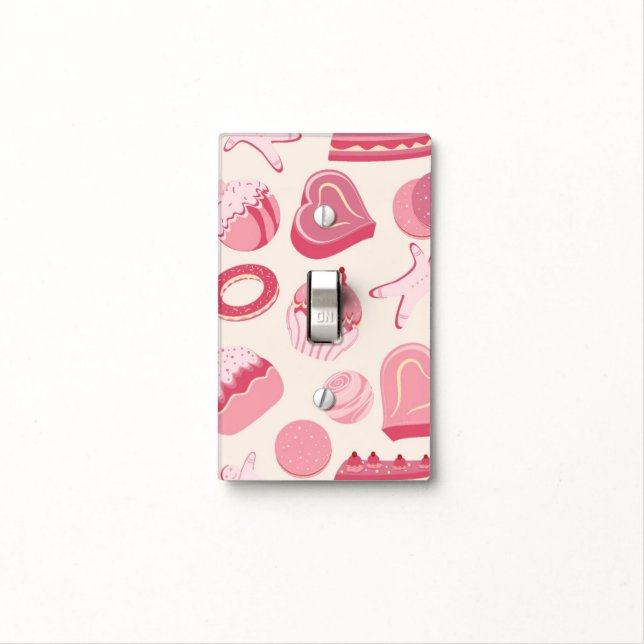 Chocolate and pastries pattern 2 light switch cover (In Situ)