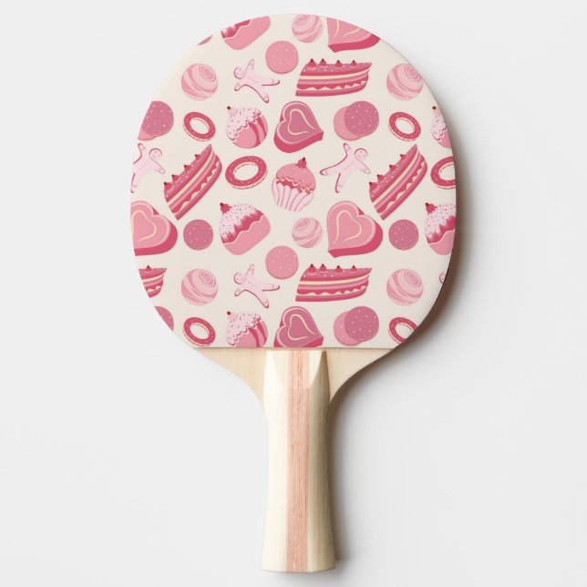 Chocolate and pastries pattern 2 Ping-Pong paddle (Front)