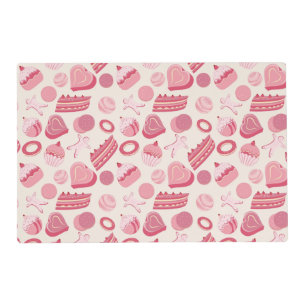 Chocolate and pastries pattern 2 placemat