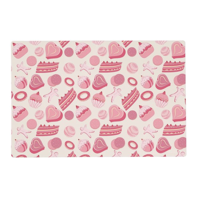 Chocolate and pastries pattern 2 placemat (Front)