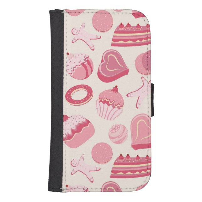 Chocolate and pastries pattern 2 samsung galaxy wallet case (Front)