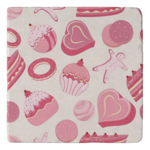Chocolate and pastries pattern 2 trivet