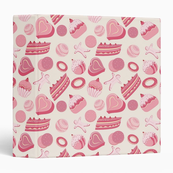 Chocolate and pastries pattern 2 vinyl binders