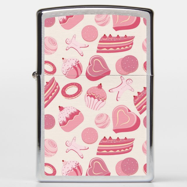 Chocolate and pastries pattern 2 zippo lighter (Front)