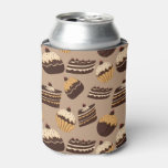 Chocolate and pastries pattern 3 can cooler