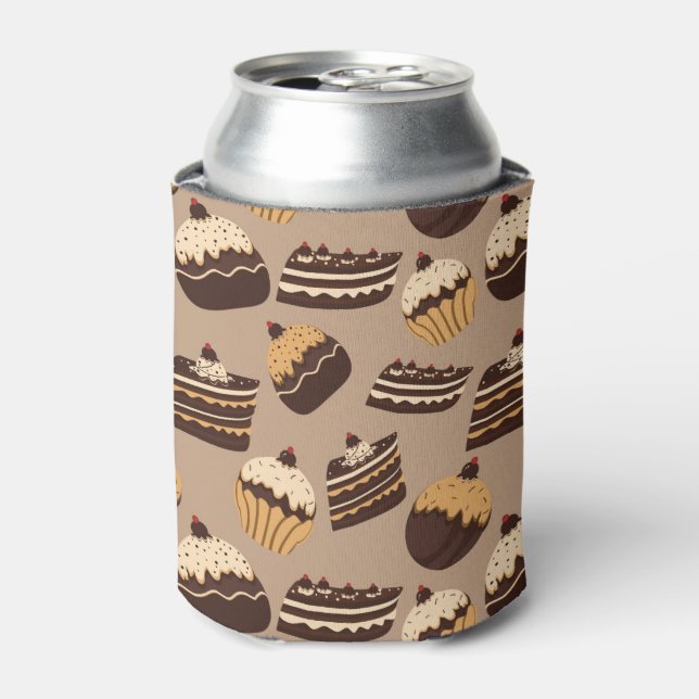 Chocolate and pastries pattern 3 can cooler (Can Front)