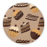Chocolate and pastries pattern 3 ceramic knob