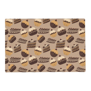 Chocolate and pastries pattern 3 placemat