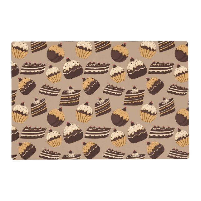 Chocolate and pastries pattern 3 placemat (Front)