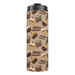 Chocolate and pastries pattern 3 thermal tumbler