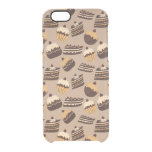 Chocolate and pastries pattern 3 clear iPhone 6/6S case