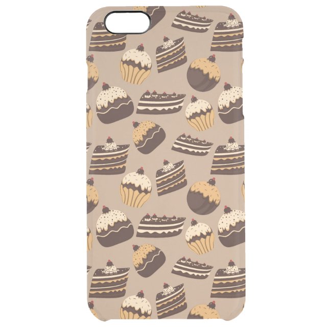 Chocolate and pastries pattern 3 uncommon iPhone case (Back)