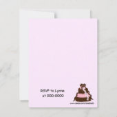 Chocolate and Pink Bridal Shower Invitation (Back)