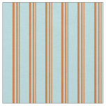 [ Thumbnail: Chocolate and Powder Blue Lines/Stripes Pattern Fabric ]