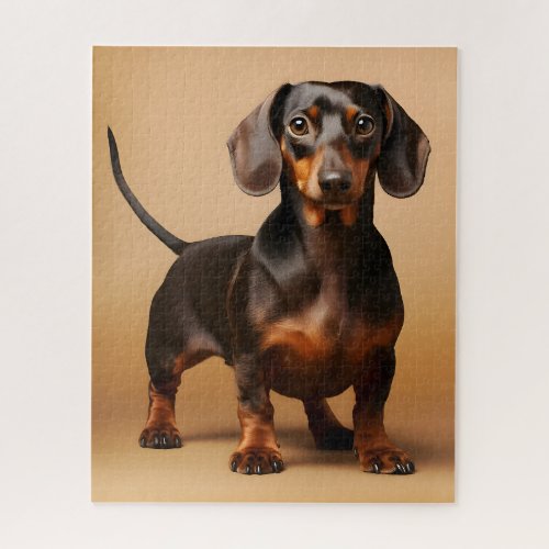 Chocolate and Tan Dachshund Dog Jigsaw Puzzle