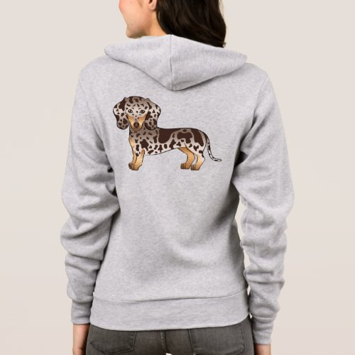 Chocolate And Tan Dapple Short Hair Dachshund Dog Hoodie