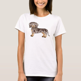 Chocolate And Tan Dapple Short Hair Dachshund Dog T-Shirt