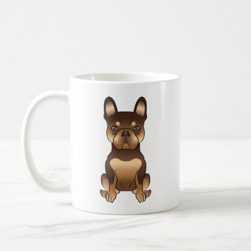 Chocolate And Tan French Bulldog Cute Cartoon Dog Coffee Mug