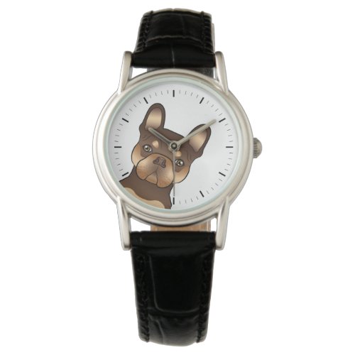 Chocolate And Tan French Bulldog Cute Cartoon Dog Watch