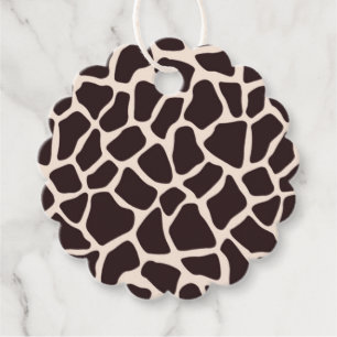 Chocolate and Tan Giraffe Favor Tags