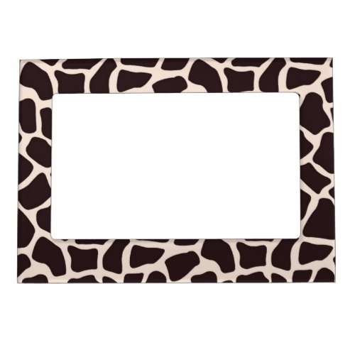 Chocolate and Tan Giraffe Magnetic Picture Frame