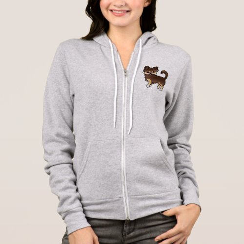 Chocolate And Tan Long Coat Chihuahua Cute Dog Hoodie