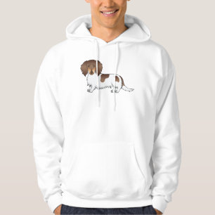 Chocolate And Tan Piebald Long Hair Dachshund Dog Hoodie