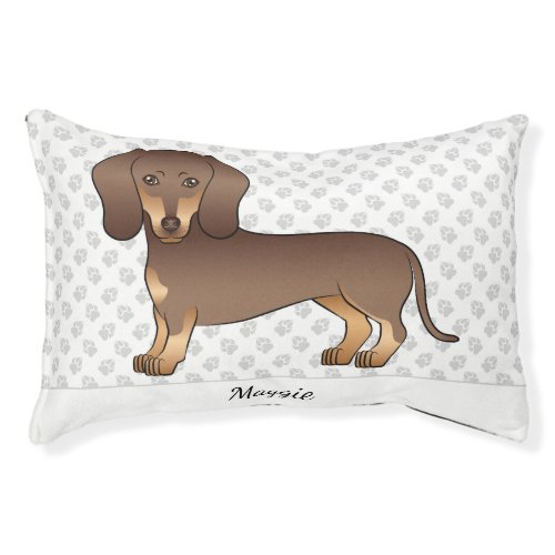 Chocolate And Tan Short Hair Dachshund  Name Pet Bed