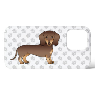 Chocolate And Tan Short Hair Dachshund &amp; Paws iPhone 13 Pro Case