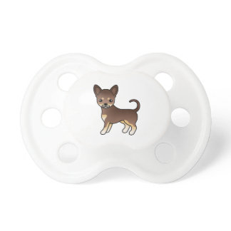Chocolate And Tan Smooth Coat Chihuahua Cute Dog Pacifier