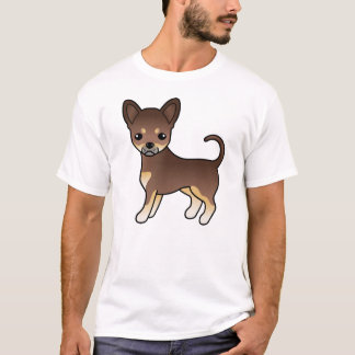 Chocolate And Tan Smooth Coat Chihuahua Cute Dog T-Shirt
