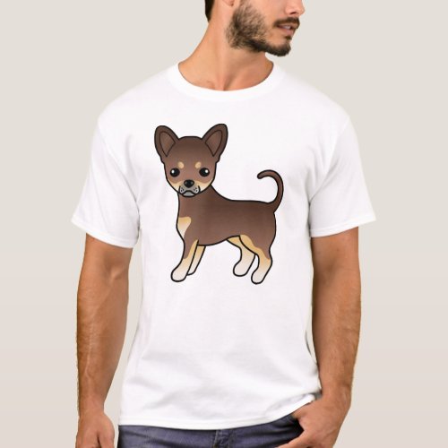 Chocolate And Tan Smooth Coat Chihuahua Cute Dog T_Shirt