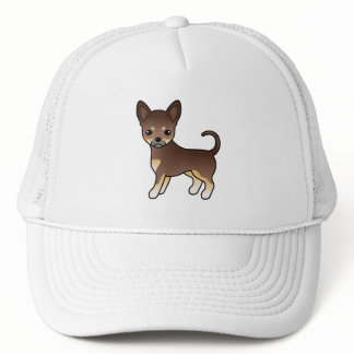 Chocolate And Tan Smooth Coat Chihuahua Cute Dog Trucker Hat