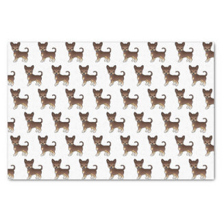 Chocolate And Tan Smooth Coat Chihuahua Pattern Tissue Paper