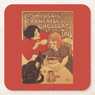 Chocolate and Tea Co Mother and Daughter Square Paper Coaster