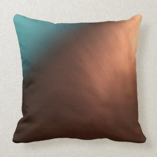 Chocolate And Turquoise Throw Pillow