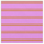 [ Thumbnail: Chocolate and Violet Colored Lines Fabric ]