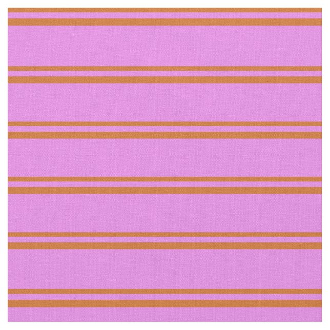 Chocolate and Violet Colored Lines Fabric (Close Up)