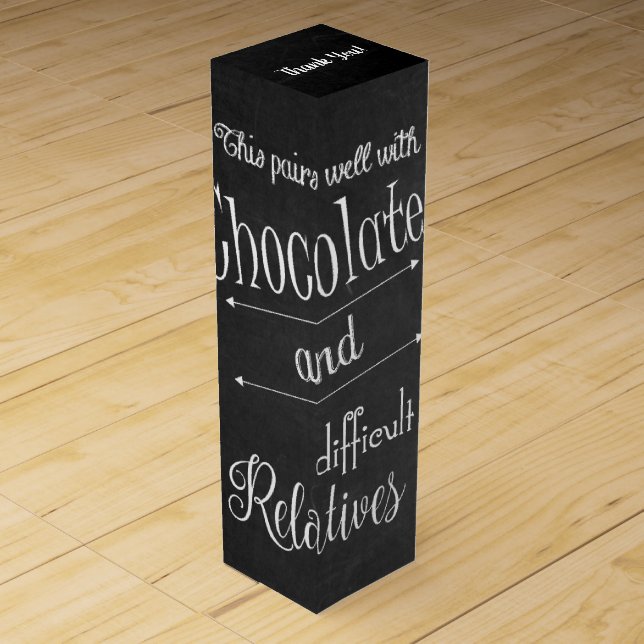 Chocolate And Wine Country Casual Tasting Party Wine Gift Box (Front)