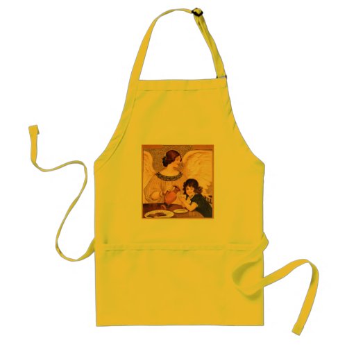 Chocolate Angel French Antique Adult Apron