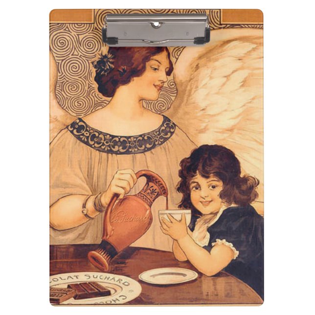 Chocolate Angel French Antique Clipboard (Front)