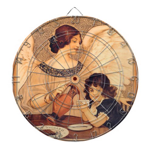 Chocolate Angel French Antique Dart Board
