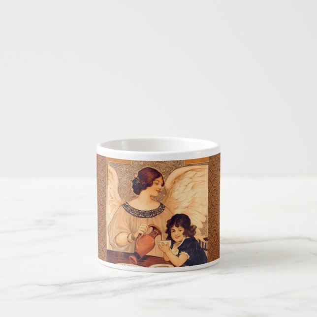 Chocolate Angel French Antique Espresso Cup (Front)
