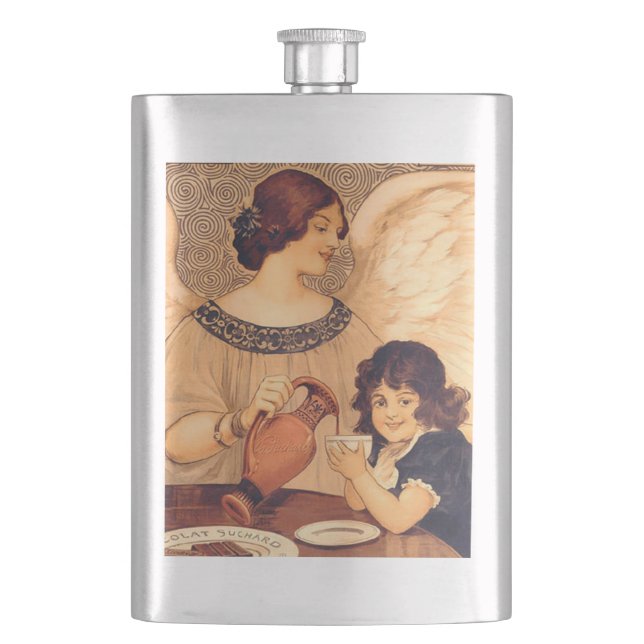 Chocolate Angel French Antique Flask (Front)