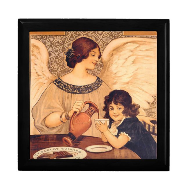 Chocolate Angel French Antique Gift Box (Front)