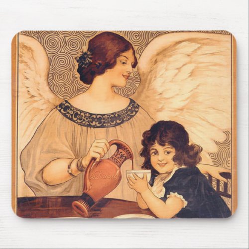 Chocolate Angel French Antique Mouse Pad
