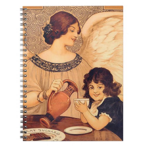 Chocolate Angel French Antique Notebook